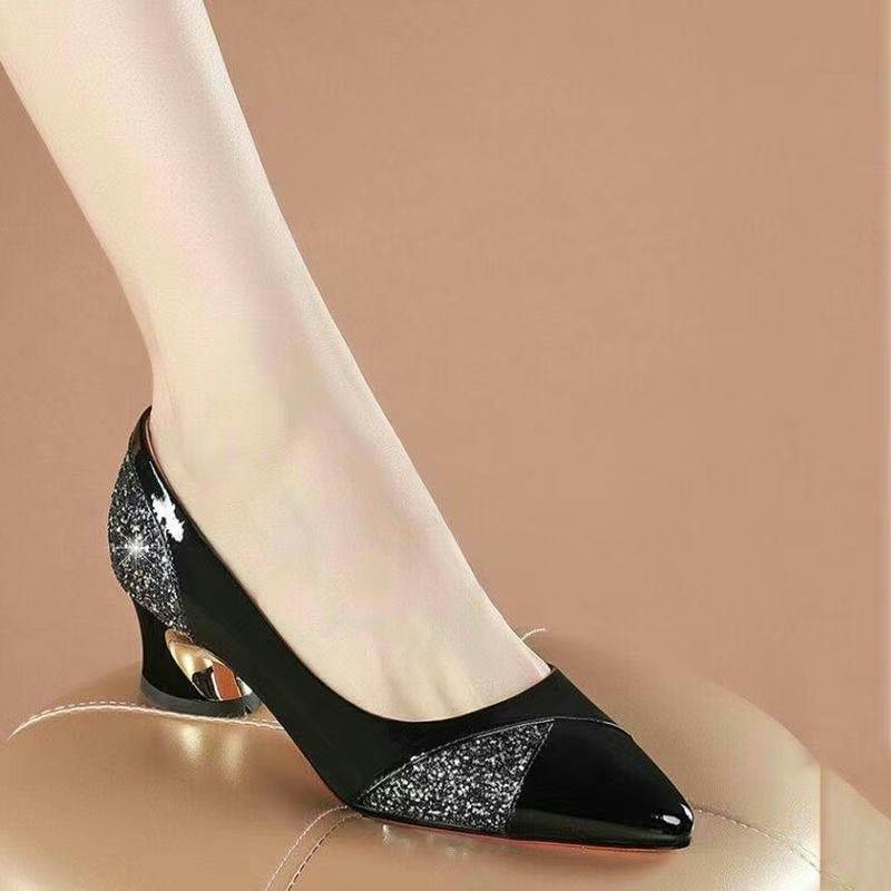 Thick Heels Pointed Toe