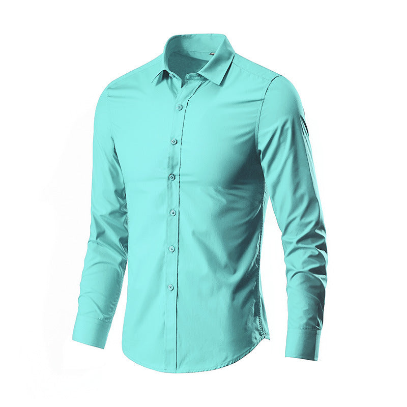 Simple Trendy Long-sleeve Slim Shirt