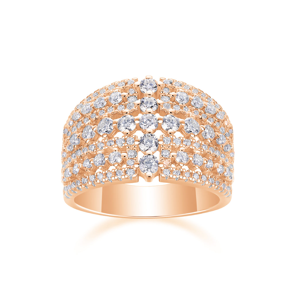 Ballet Of Time - A Wedding Ring Set With Top-quality Moissanite S925, Silver And Platinum-plated. The Ring Can Be Tested With A Diamond Pen In Gold And Rose Gold