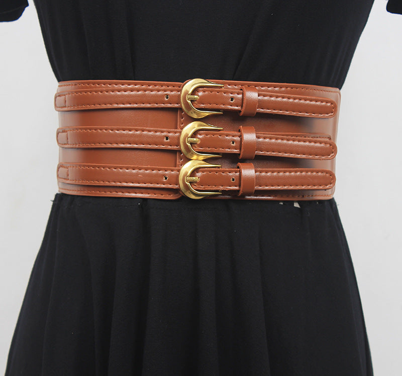 Belt  Dual-use Wide  All-match Coat Suit Skirt Sweater