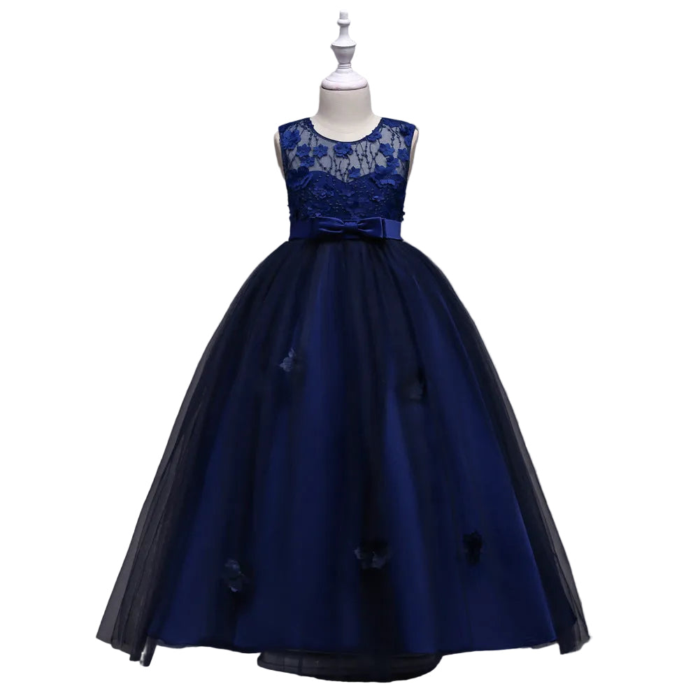 Mesh Girls Evening Gown Wedding Dress