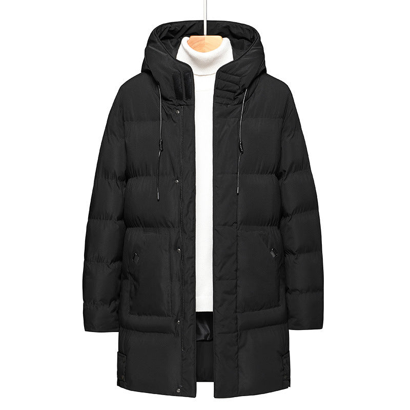 Middle-aged New Mid-length Cotton-padded Jacket For Men