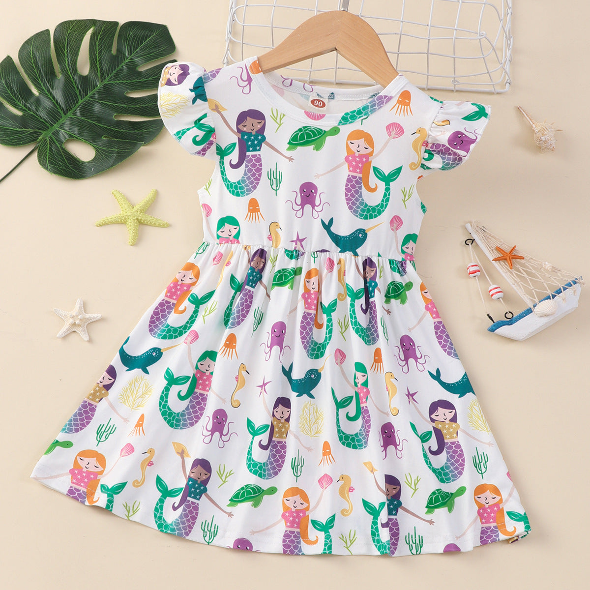 Flounced Sleeve Dress Girl  Dress