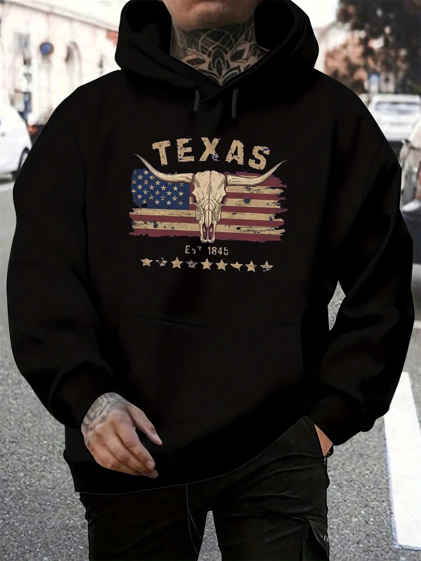 Men's Autumn And Winter Casual Loose Hooded Sweatshirt With