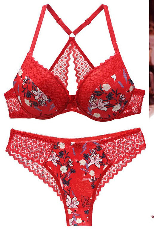 Women's Printing Bra Set