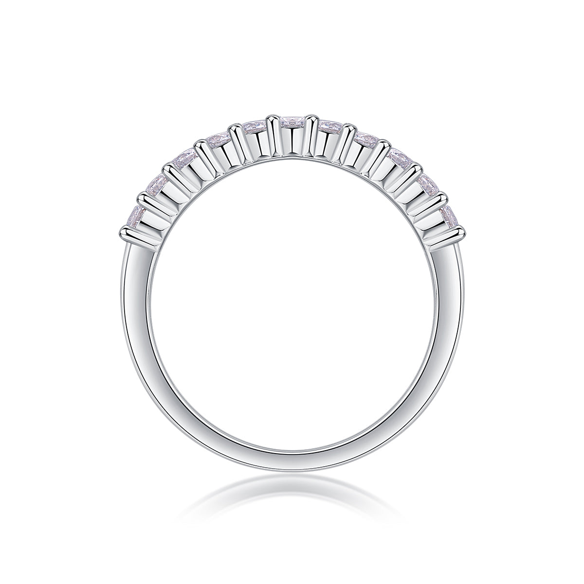 Galaxy Trajectory - A Wedding Ring Set With Top-quality Moissanite S925 Silver And Platinum-plated Diamond Can Be Inspected With A Diamond Pen