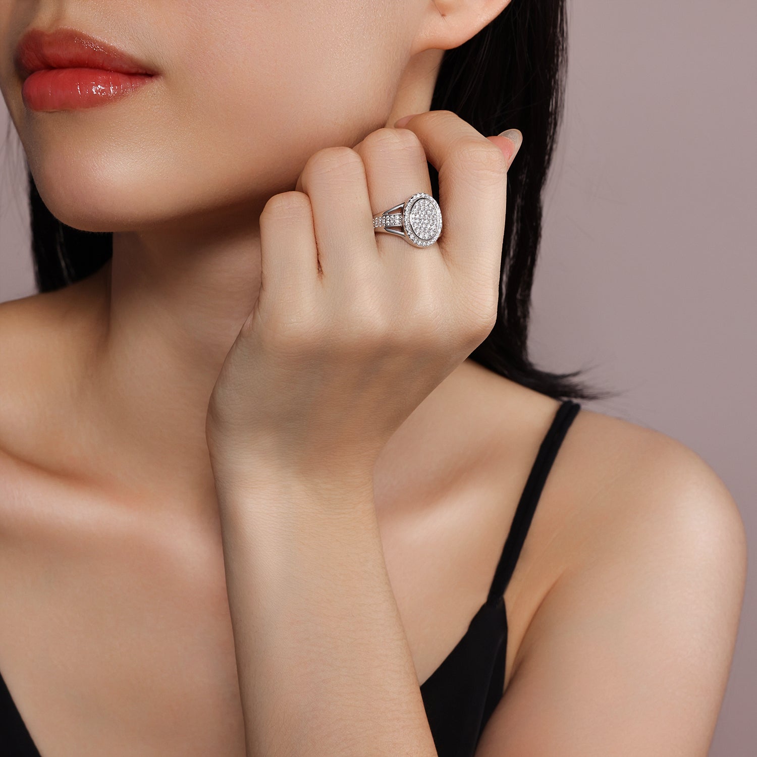 Starlight Moissanite Men’s Ring – S925 Platinum Plated | Diamond Sadaf