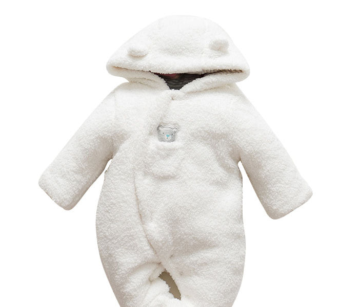 lamb winter cotton newborn baby skin thickening climb Siamese clothes cotton
