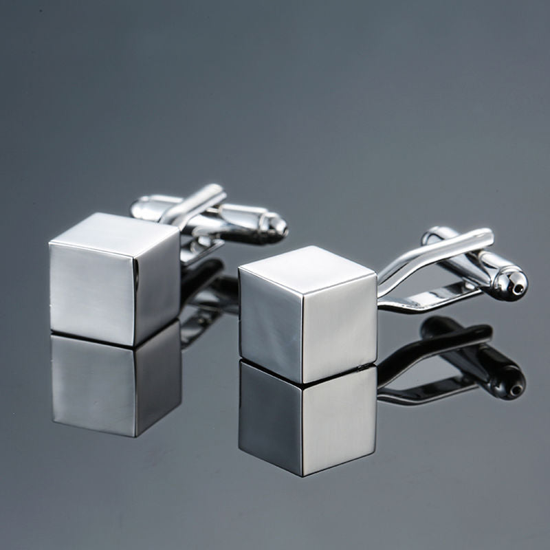 Men Metal Copper Cufflinks- Diamond Sadaf