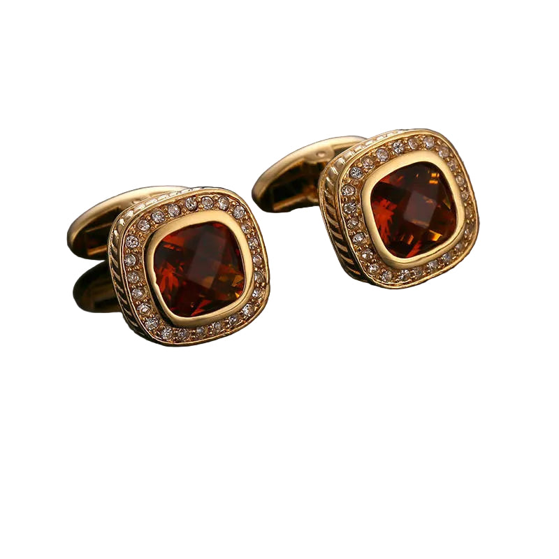 High Quality Classic French Turtle Surface Glass Cufflinks