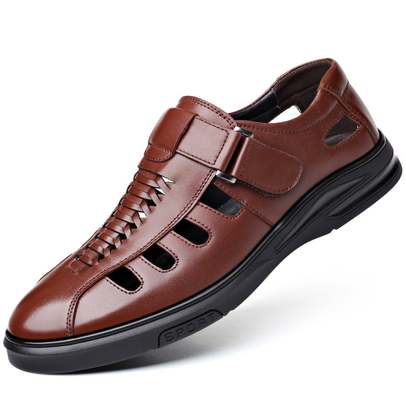 Men’s Cowhide Business Formal Leather Sandals