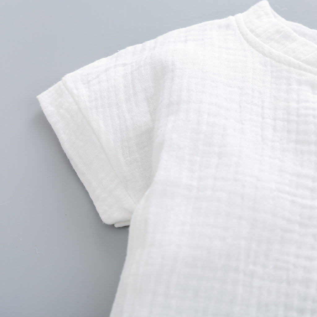 Pullover Top Plus Shorts Suit Cotton