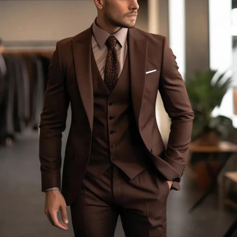 Suit Slim Fit Business Suit Banquet Temperament Formal Dress For Men