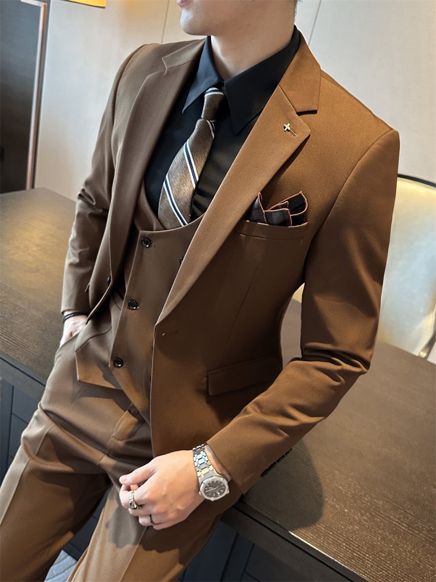 Men's High Quality Business Chemical Fiber Blended Formal Wear