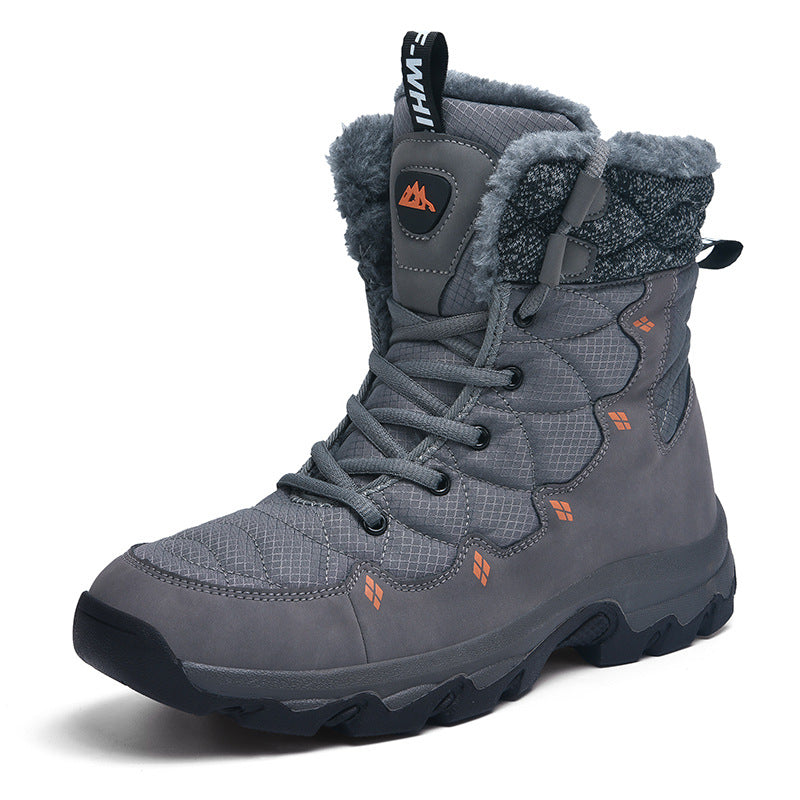 Men's Thick-soled  Fleece-lined High-top Boots