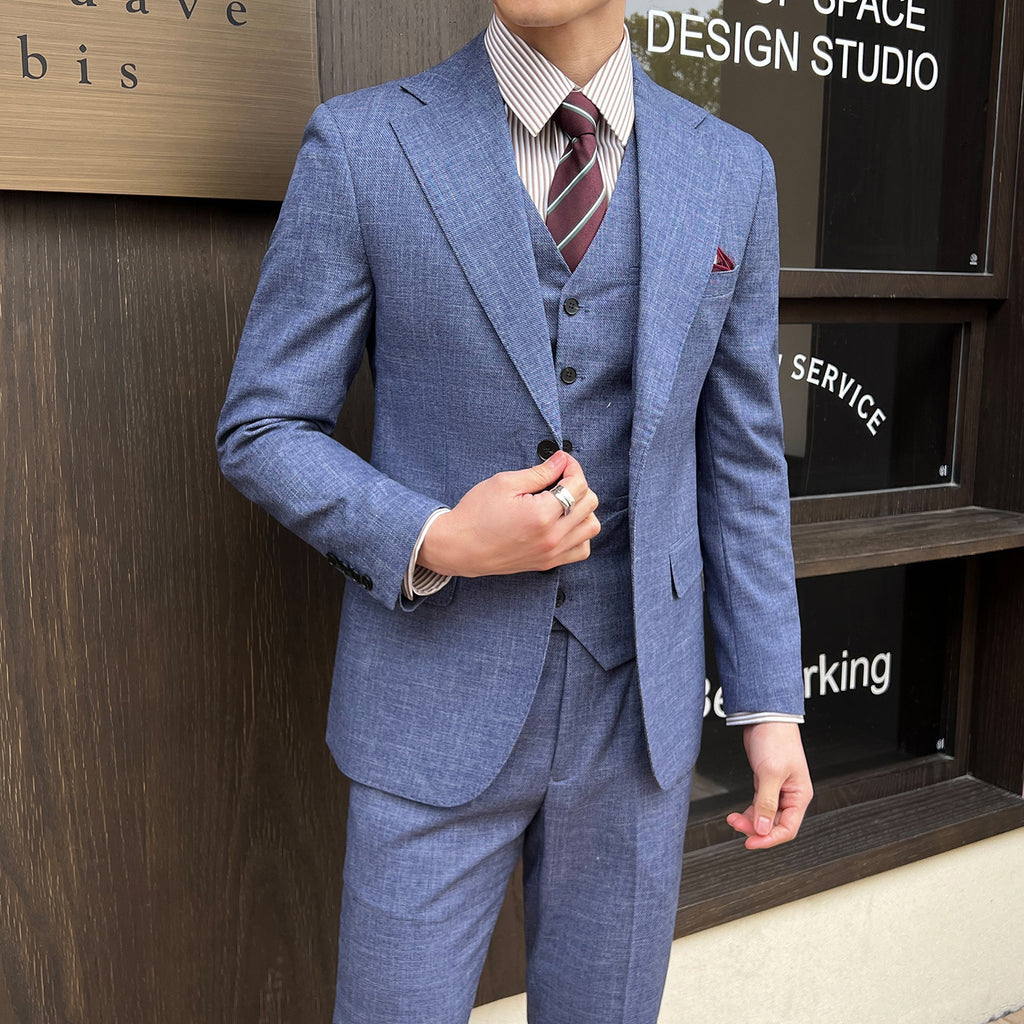 Spring And Summer Professional Casual Men's Three-piece Suit Jacket