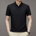 Ice Silk Short Sleeve Polo Men's Lapel Half Sleeve Jacquard T-shirt