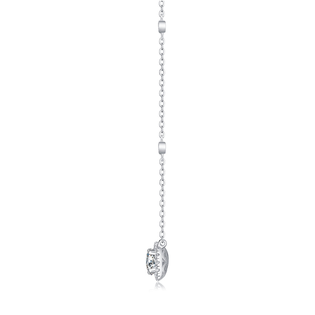 The Fate In Dreams - A Fashionable And Trendy Necklace Pendant Set With Top-quality Moissanite S925 Silver And Platinum Plating Can Be Tested With A Diamond Pen