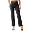 Elastic Waist Work Office Straight-leg Trousers