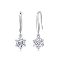 Jumping Wind - Earrings Set With 1-carat Top-quality Moissanite S925 Silver And Platinum-plated Stud Earrings, A Fashionable And Trendy Accessory That Can Be Tested With A Diamond Pen