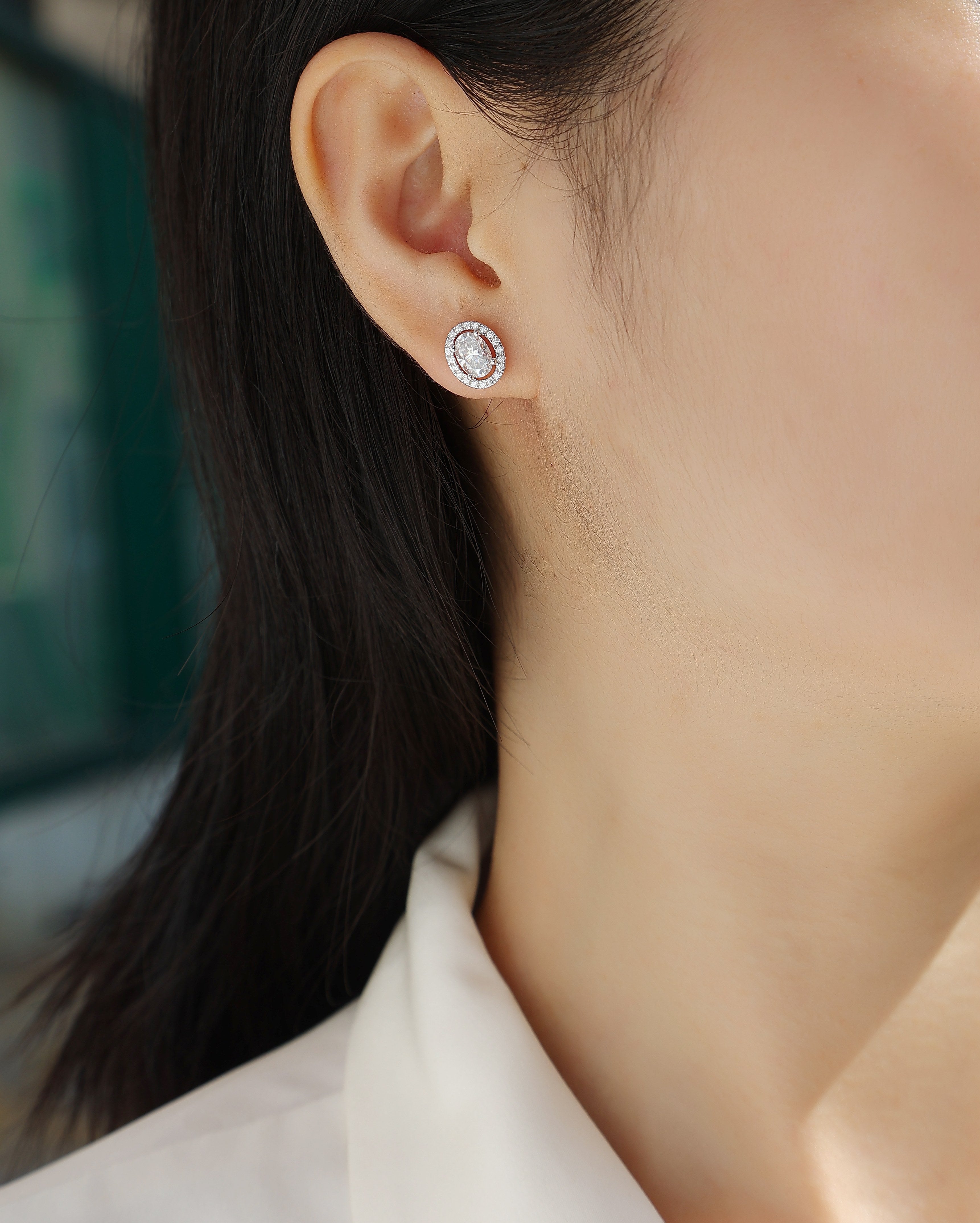 Phantom Night Realm - Earrings Set With Top-quality Moissanite S925, Silver And Platinum-plated Stud Earrings, A Fashionable And Trendy Accessory That Can Be Tested With A Diamond Pen