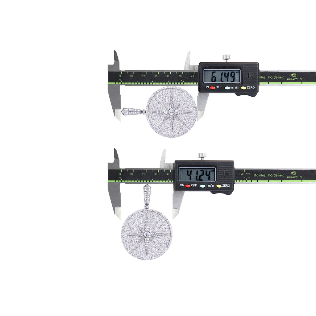 Round And Dazzling - A Fashionable And Trendy Necklace Pendant Set With Top-quality Moissanite S925 Silver And Platinum-plated. It Can Be Tested With A Diamond Pen