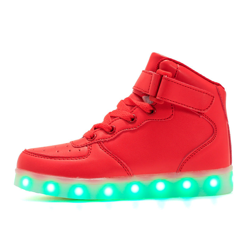 Casual High-top Charging Light Up Shoes