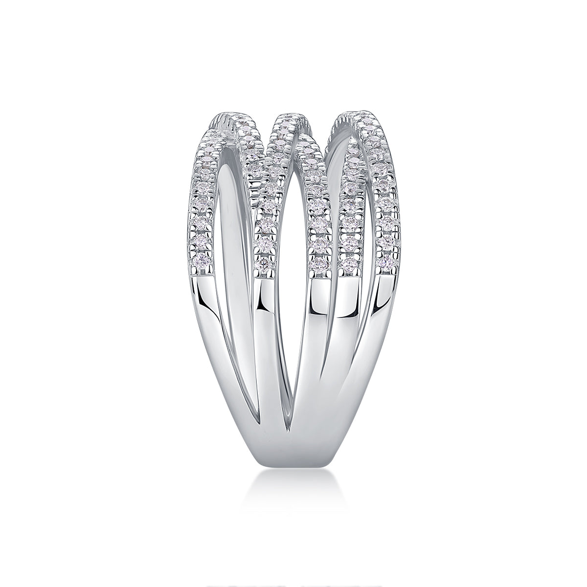 The Communication Star - Set With Top-quality Moissanite S925 Silver And Platinum-plated Diamond Wedding Ring Can Be Inspected With A Diamond Pen