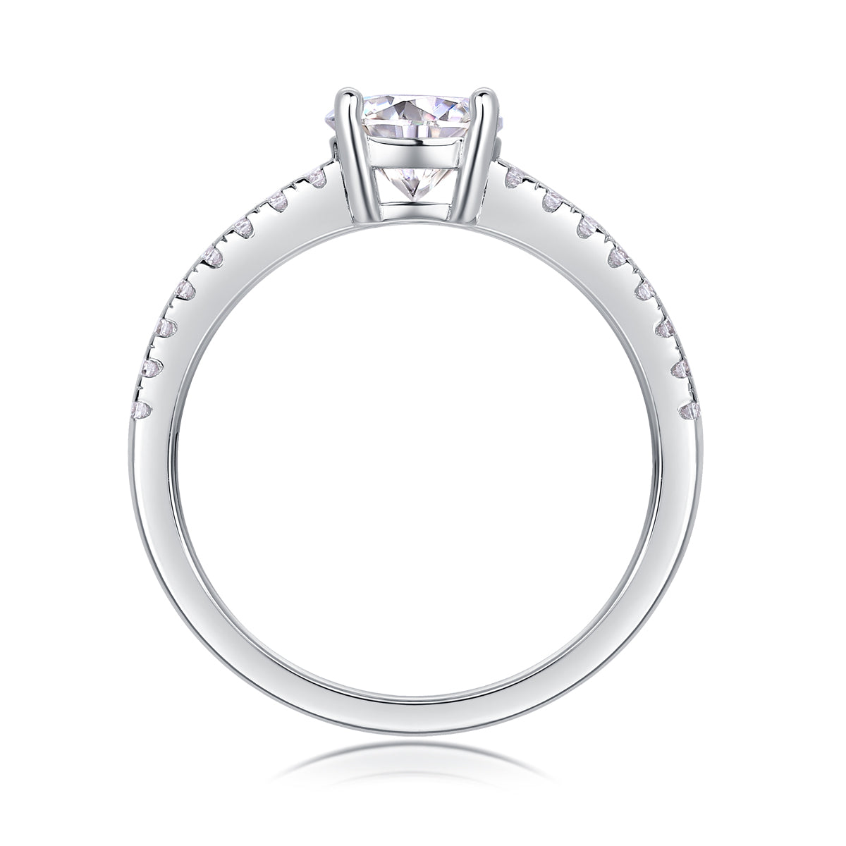 With You - A Wedding Ring Set With 1-2-3-5-10 Carat Top-quality Moissanite S925 Silver And Platinum-plated Diamond. The Ring Can Be Inspected With A Diamond Pen
