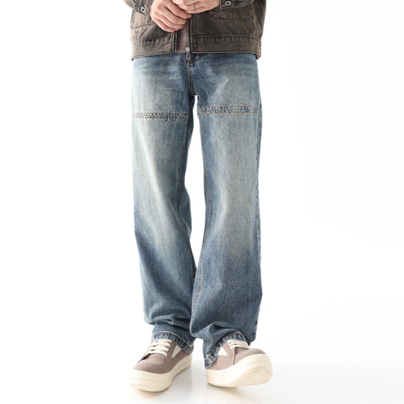 American High Street Vintage Jeans Men's Autumn