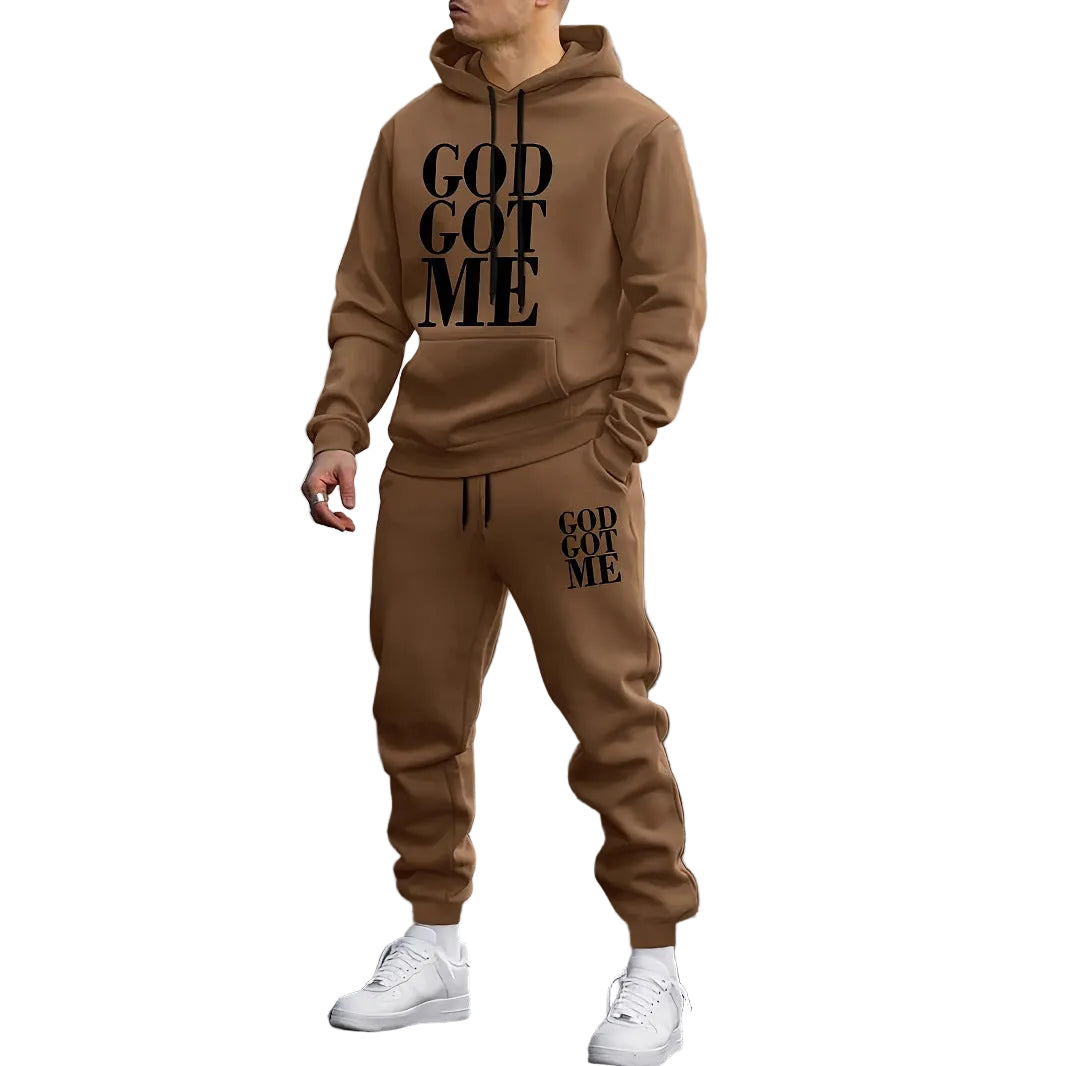 Men's Hoodie And Pants Two-Piece Set