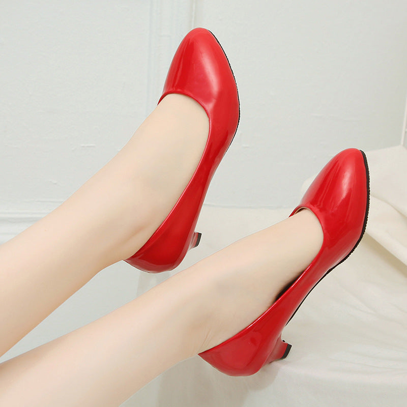 Chunky Heel 3cm High Heels Women's Low Heel