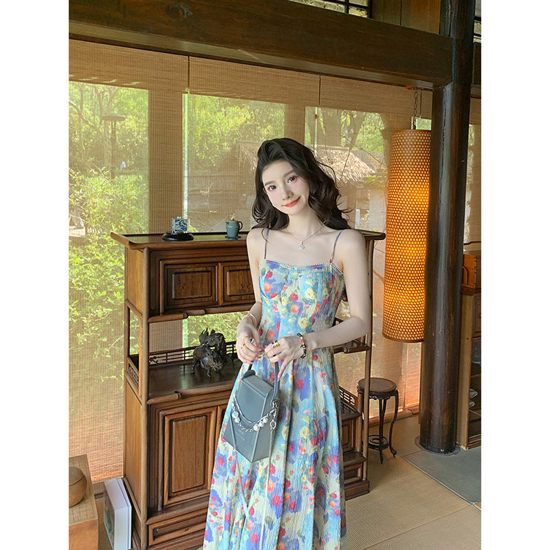 Strapless Maxi Print Dress