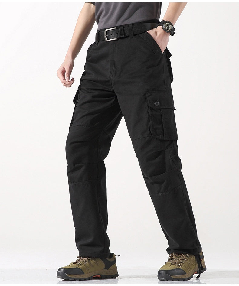 Men's Spring Three-dimensional Pocket Straight-leg Trousers Outdoor