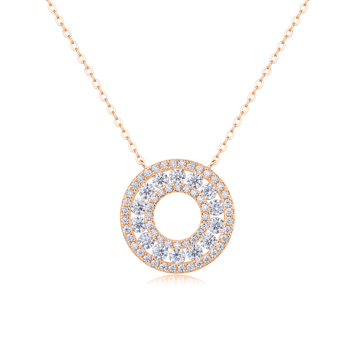 Reciprocating - Set With Top-quality Moissanite, Fashionable And Light Luxury Jewelry, Silver Pendant Necklace S925, Silver Plating, Platinum, Gold, Rose Gold