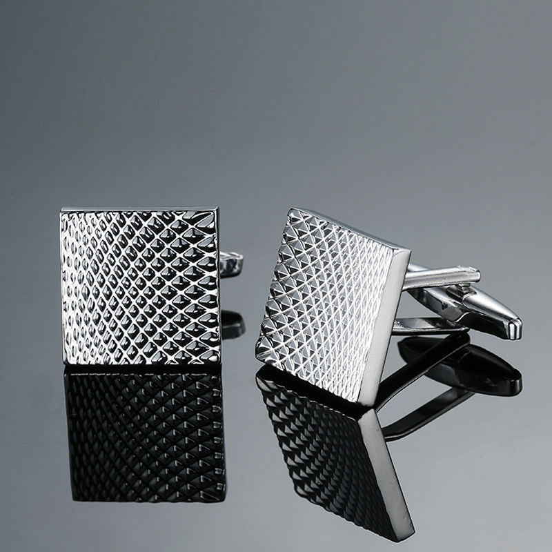 Men Metal Copper Cufflinks- Diamond Sadaf
