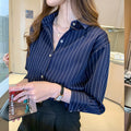 Chiffon  Striped Shirt