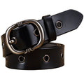 Leather Belt Fashion Two-layer Cowhide Alloy Pin Buckle Belt