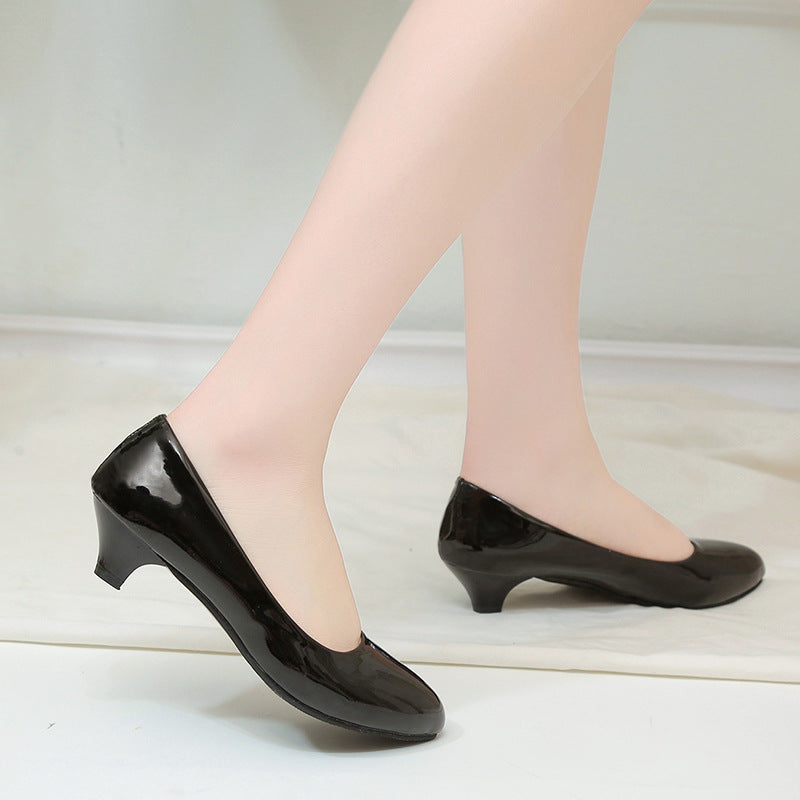 Chunky Heel 3cm High Heels Women's Low Heel
