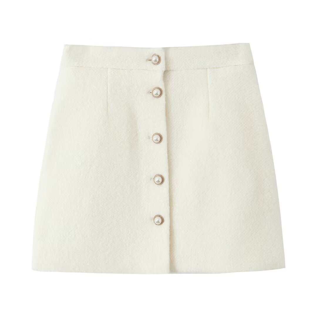 Vest Fastener Decoration Mid-length Dress Set Women