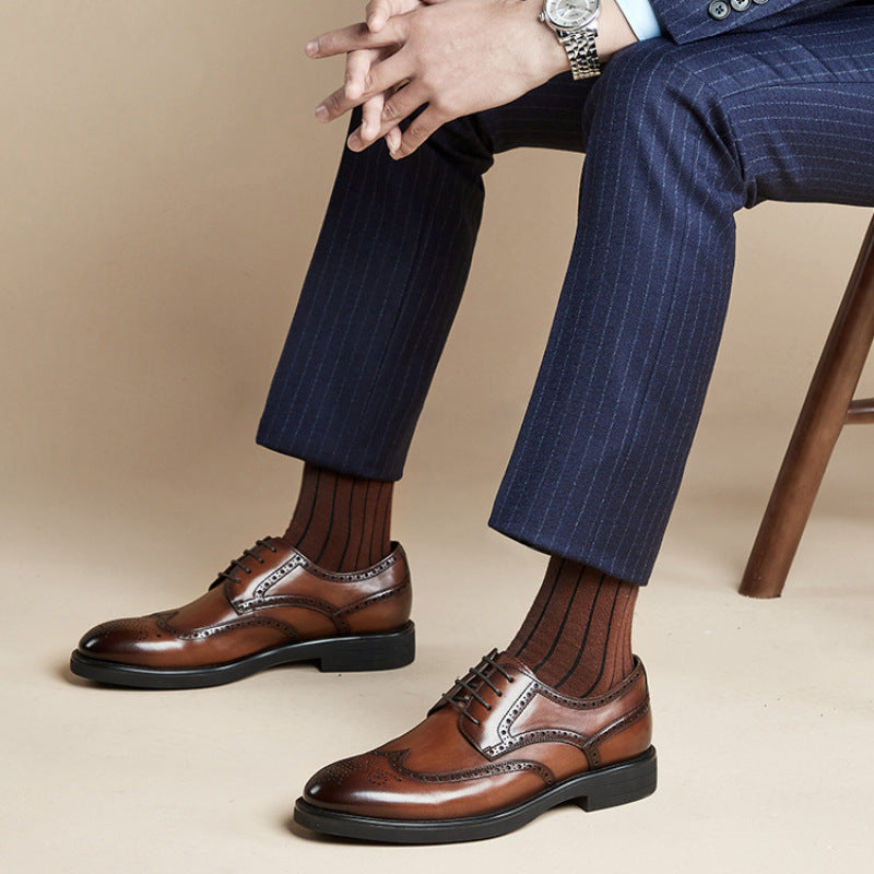 Carving Brogue Business Formal Leather Shoes