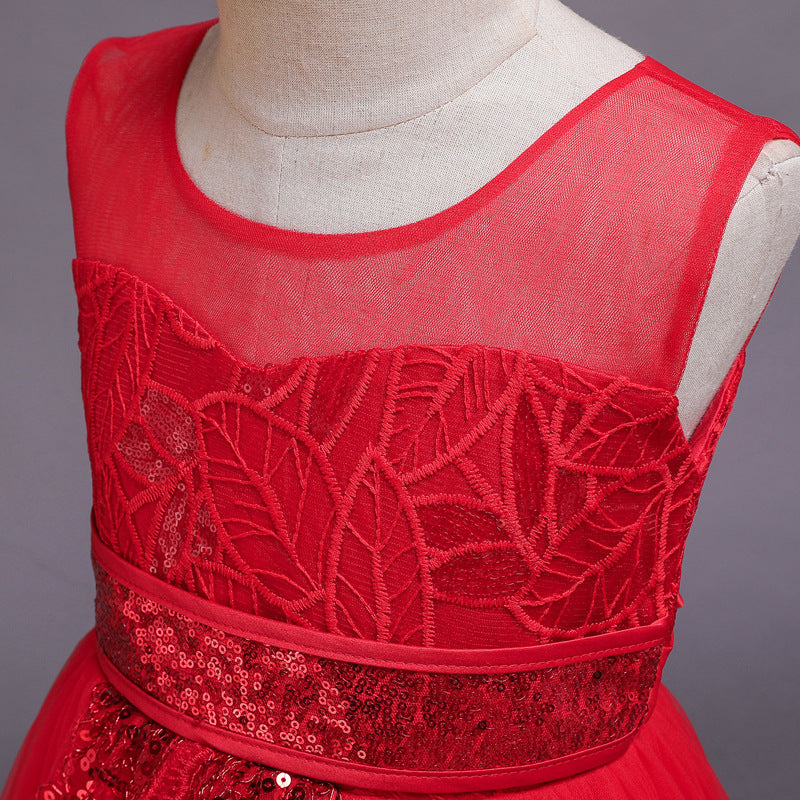 3D Lace Flower Girl  Dress