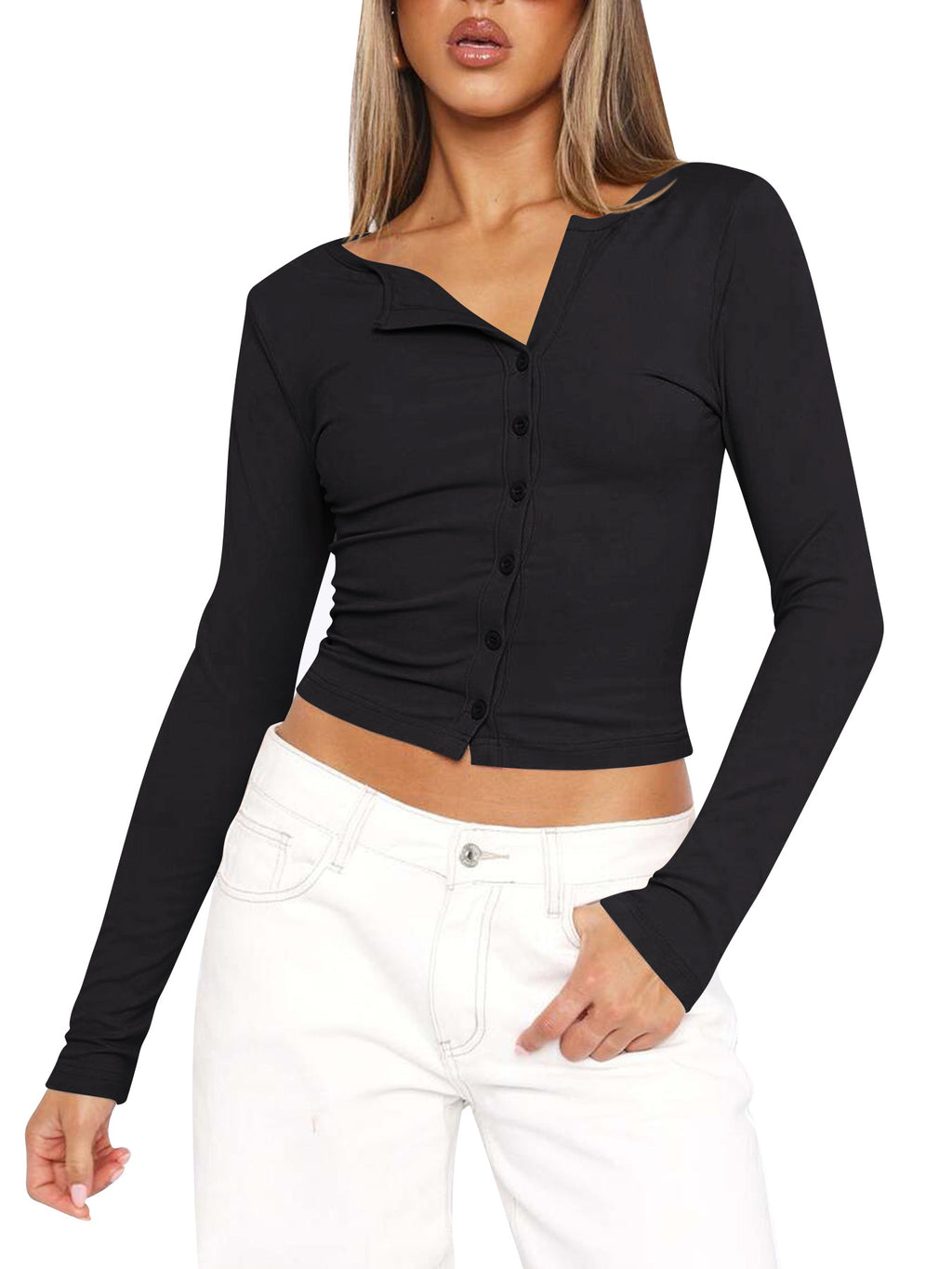 Slim-fit   Style Long-sleeved T-shirt