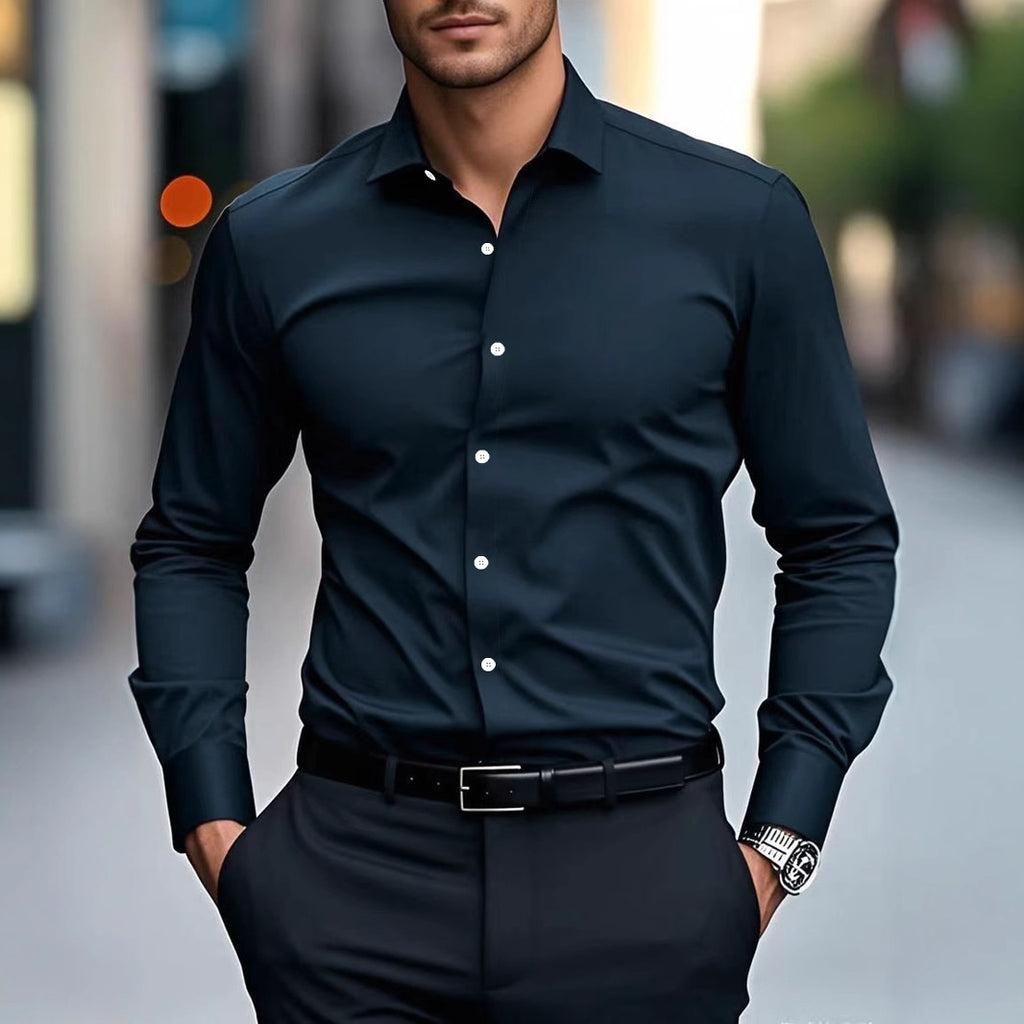 Long-sleeved White Shirt Formal Wear Slim Fit Business Workwear