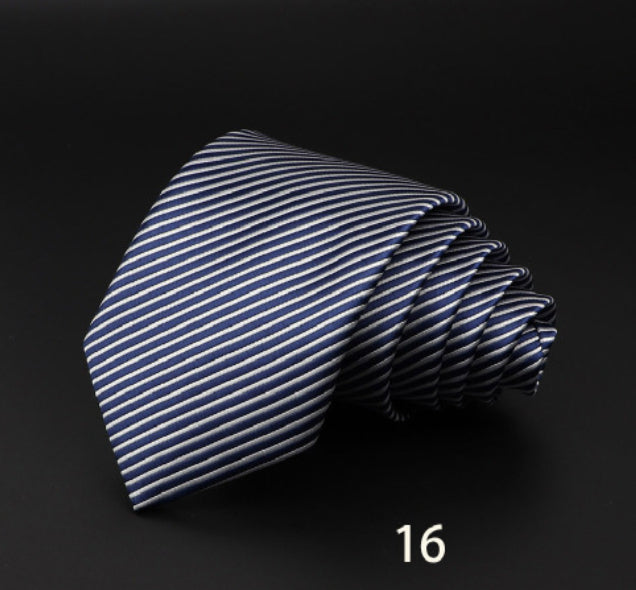 Striped British Gentleman Polyester Fiber Tie