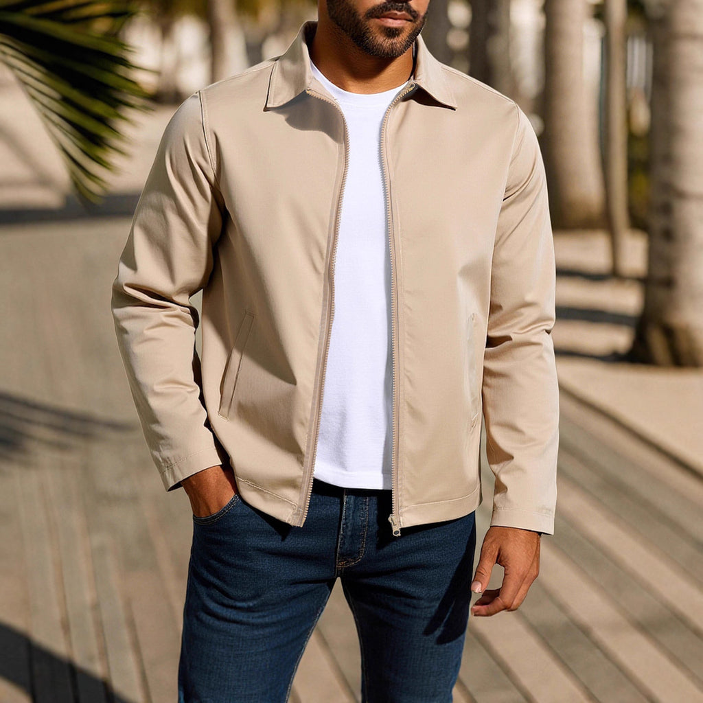 Coat Zipper Raglan Sleeve Cardigan Jacket