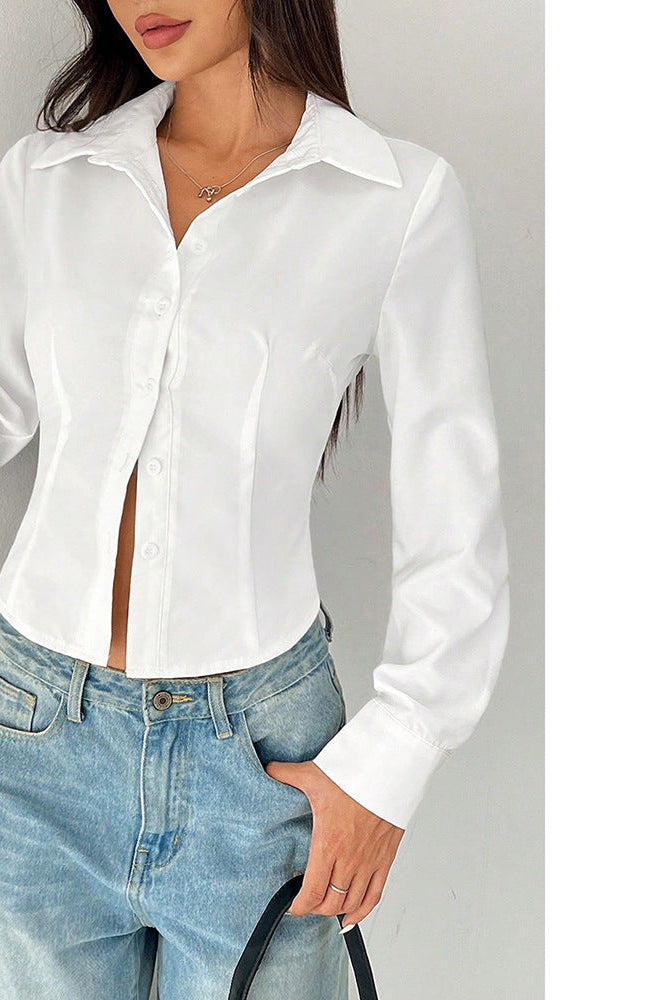 Women's Preppy Style Slim-fit Elegant Top