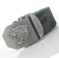 Casual Tiger Head Automatic Buckle Canvas Belt