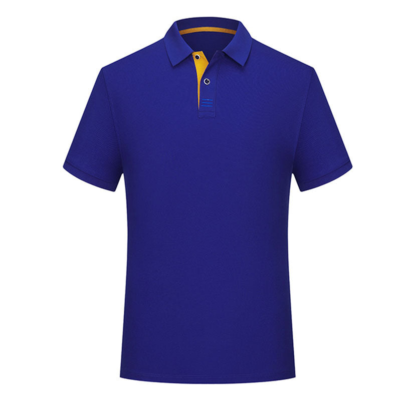Solid Color Polo Collar Casual T-shirt