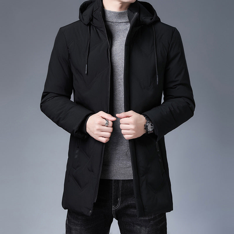 Casual Thickening Mid-length Hooded